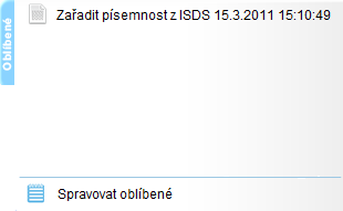Záložka oblíbené